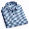 Luxury Hight Qulity 100%Cotton Long-sleeve Shirts for Men Slim Fit Casual Plaid Shirt Houndstooth Office Clothes Elegant Tops