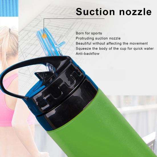 450ml Collapsible Water Bottle with Handle BPA Free Food Grade Leak Resistant Travel Sports Foldable Water Bottle