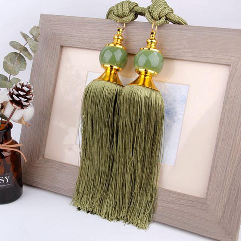 1 Par Gardinbånd Duskel Krystallkule Tau Holdbacks Frynser Gardinholder Spenne Tau Dekor Romtilbehør