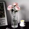 Glass Cylinder Vase for Table Centerpiece Thickened Modern Clear Flower Vase for Wedding Party Living Room Bedroom Decor