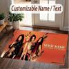 Custom Name Crystal Velvet Rug,aespa Comfortable Anti Slip Floor Mat For Room Decoration
