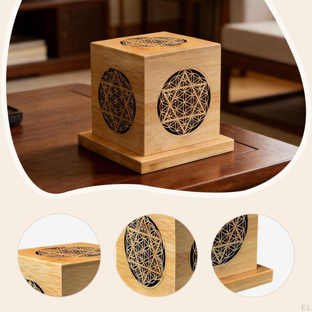 Burner Box Wooden Ornament Housewarming Gifts Practical Collectible Holder Decoration for Living