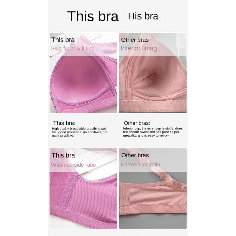 Plus Größe Sexy Push-Up Bh Verschluss Vorne Einfarbig Büstenhalter Drahtlose Bralette Brust Nahtlose Bhs Weste für Frauen