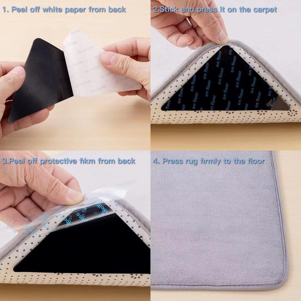Triangle Anti-Slip Carpet Stickers for Home Mats and Sofas
