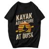 Men T Shirt Kayaking Sunset Vintage Idea Y2K Graphic Tees Unisex Tops T Shirts