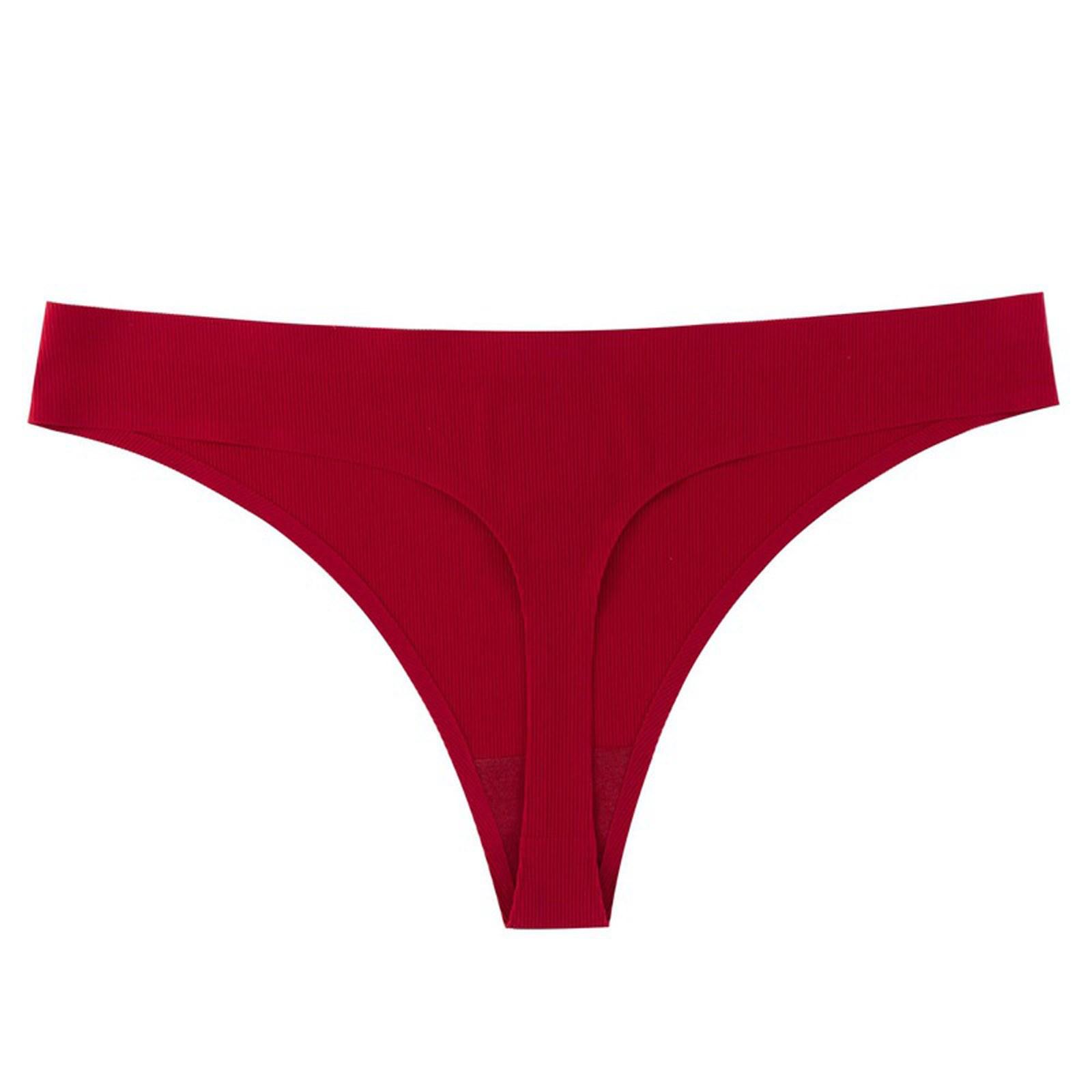 

5 шт. Бесшовные женские дышащие трусы из ледяного шелка, ультратонкие стринги, нижнее белье для женщин XL винный