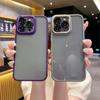 Luksuriøs Fargebezel av Høy Kvalitet Gjennomsiktig deksel for iPhone 15 Pro Max 14 Plus 13 12 Pro 11 All-inclusive Linsefilmdeksel