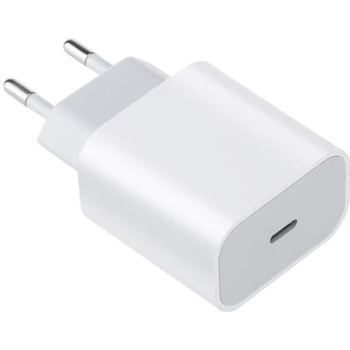 Chargeur 18w adaptateur secteur usb-c rapide pour iphone 12 tzz201014665b
