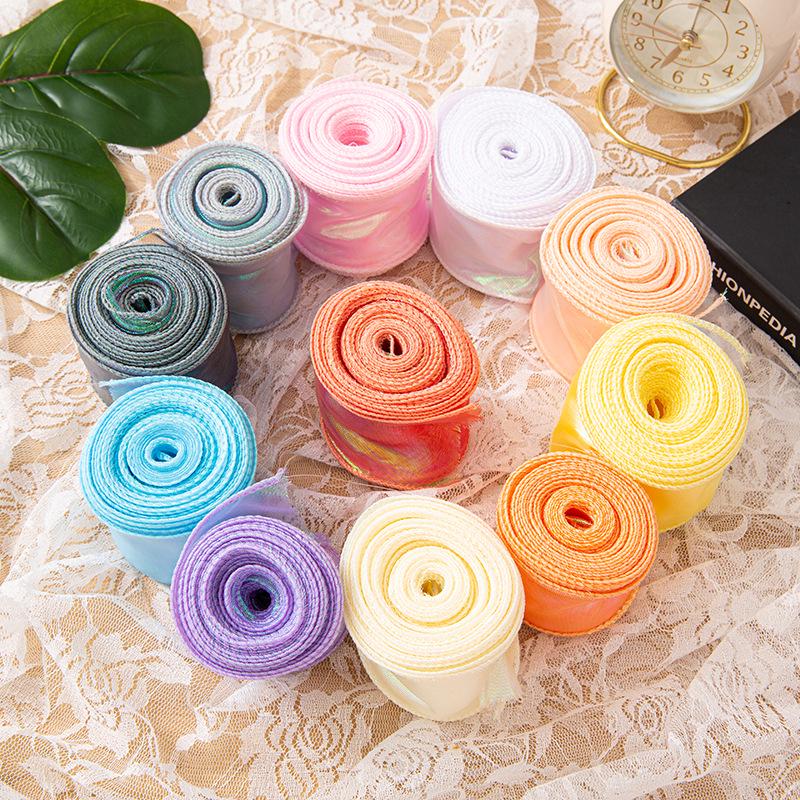 Panglică de 6cm din Fir Coadă de Pește Iridescent pentru Buchete de Flori DIY, Cadouri și Decorațiuni pentru Tort