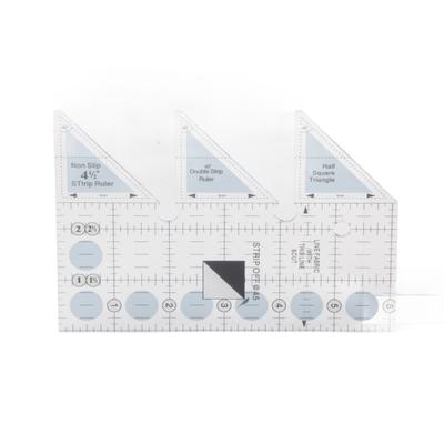 Lineal Gitter 456090 Grad Doppelstreifenlineal Transparentes Acryl Rutschfest Vierteldreieck