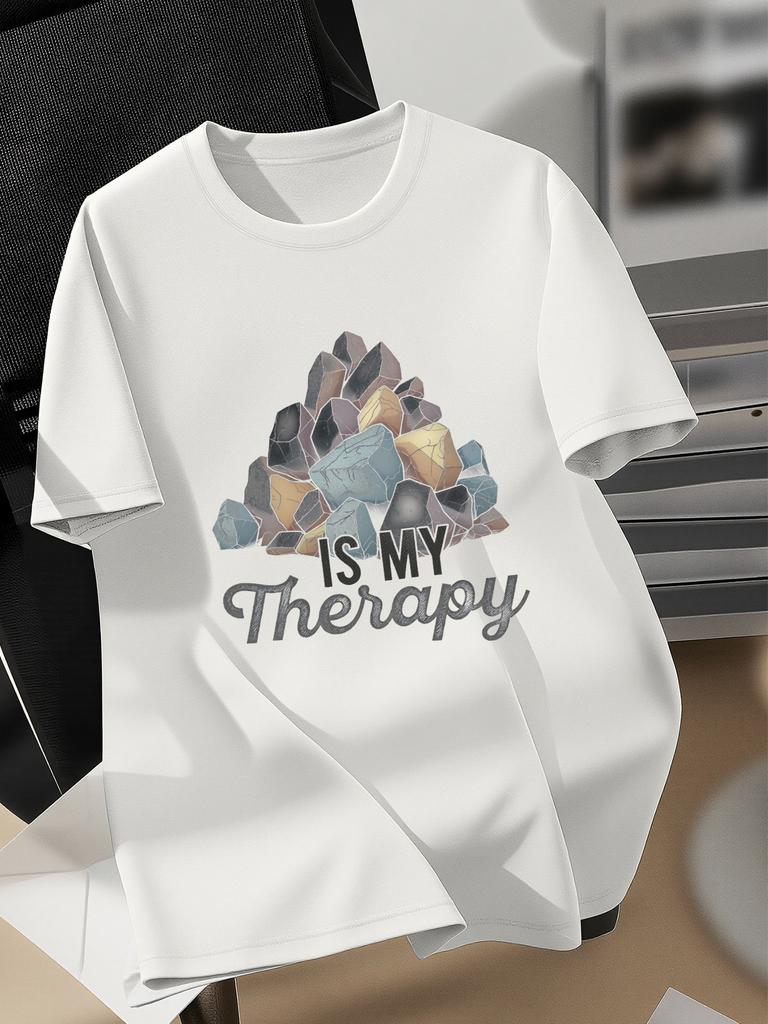 Mens Cotton Loose Colorful Stone Pattern Tshirt Casual Style Unisex Soft Cotton Material Comfortable Wearing Experience