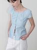 Seersucker Slim Blouse Sw5Mb232-21