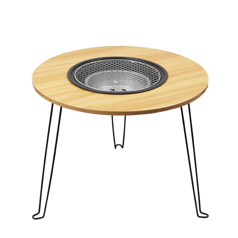 Outdoor Charcoal Grill Fire Pit Table Set