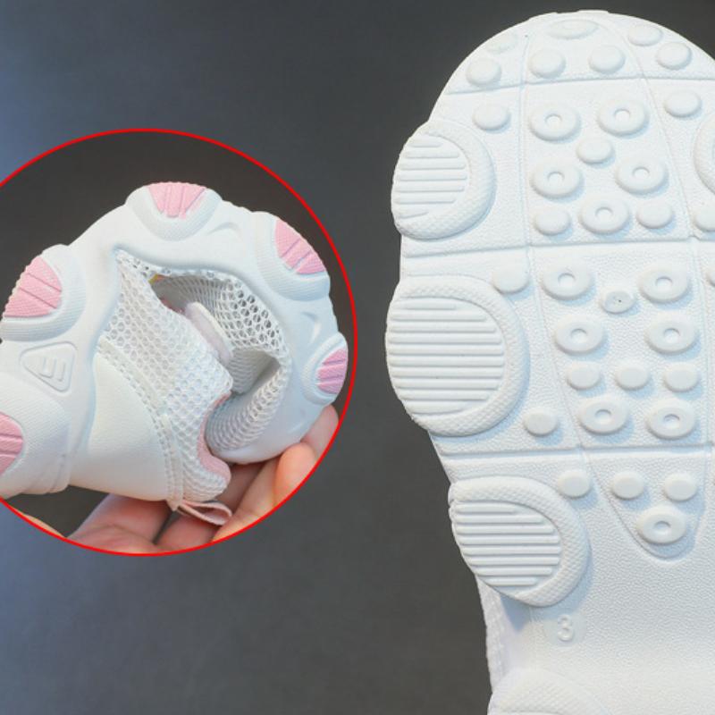 Летняя дышащая спортивная обувь для девочек с одной сеткой — фото 7