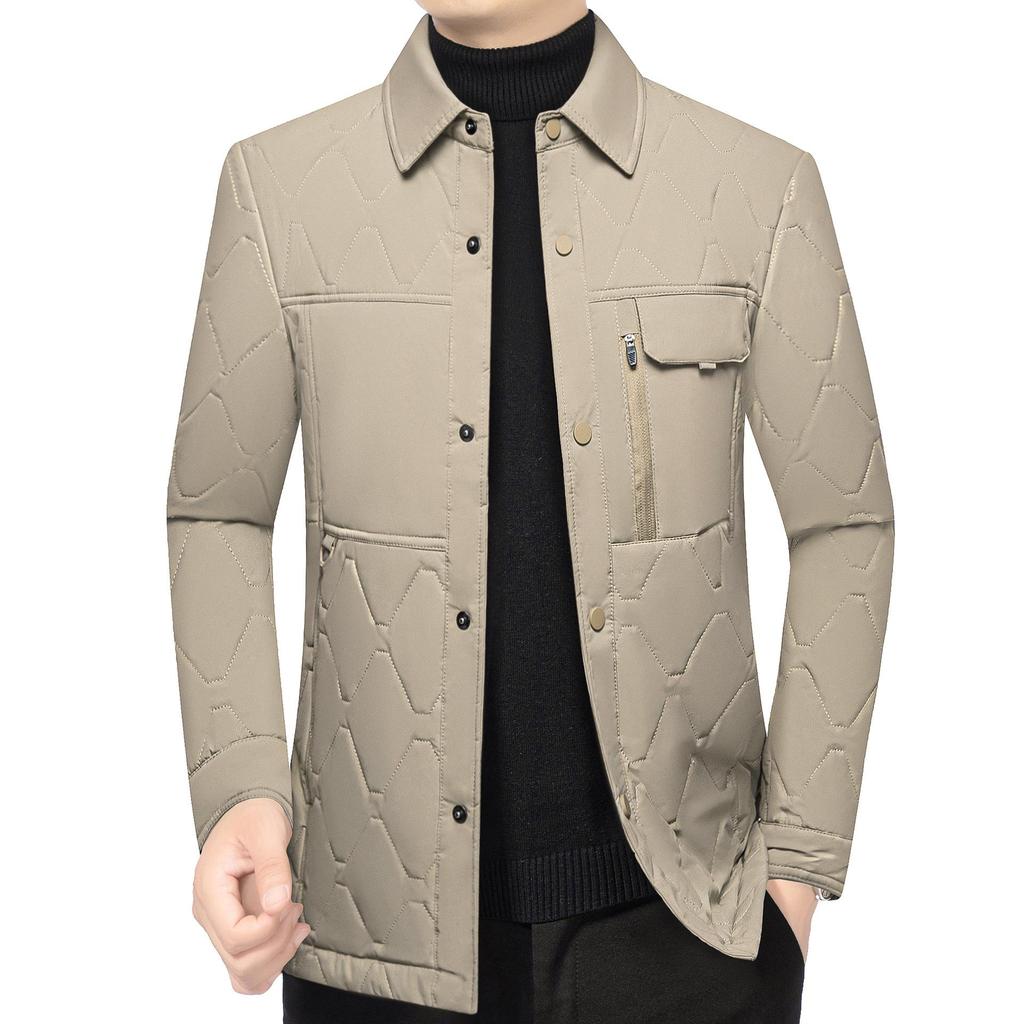 Modische Warme Baumwolljacke für Herren 2025 Winter Mittleres Alter - Leichter, Vielseitiger Business Casual Mantel