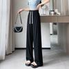 Women's High Waist Wide Leg Pants Loose Harem Pants Solid Color Casual Trousers Summer Drapey Ice Silk Pants