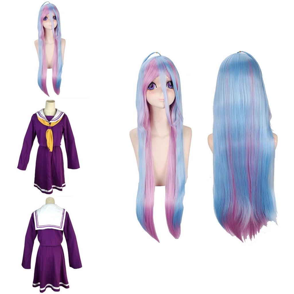 Exquisite No Game No Life Shiro Student Uniform Cosplay Dress Shirt And Tie Set