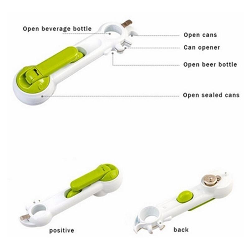 Openers 7 In 1 Universal Multi-Function Bottle+Can+Jar Opener Tin Beer Wine Soda Easy Turn Knob Cooking Tools