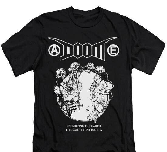 Doom Exploiting the earth Black Unisex T-Shirt S-5XL Q475 XL