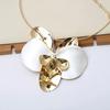 Tooxika Exaggerated Personality Metal Glossy Oil Drop Magnolia Flower Collar Fashion Temperament Collarbone Chain