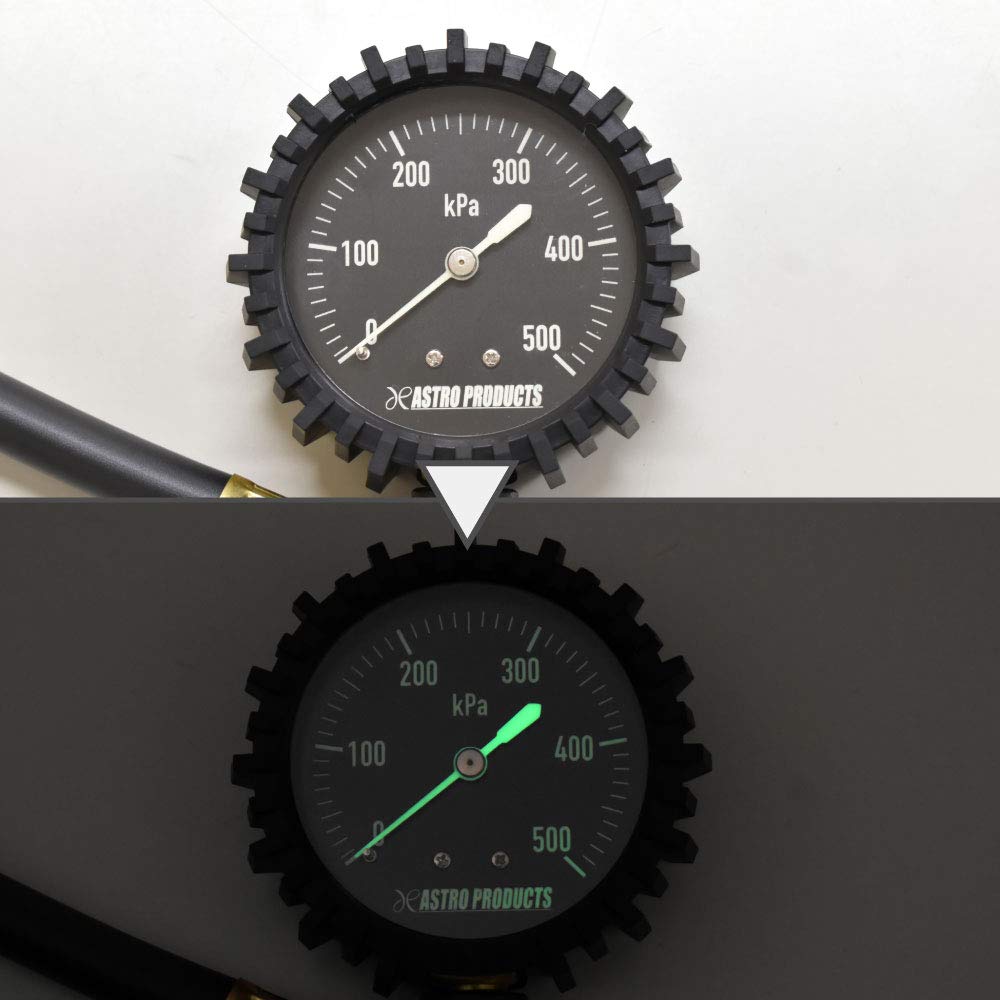 Luminous Air Tire Gauge TG102 | Air Gauge, Checks Air Pressure, Pumps, and Refills, American Style, Astro Products
