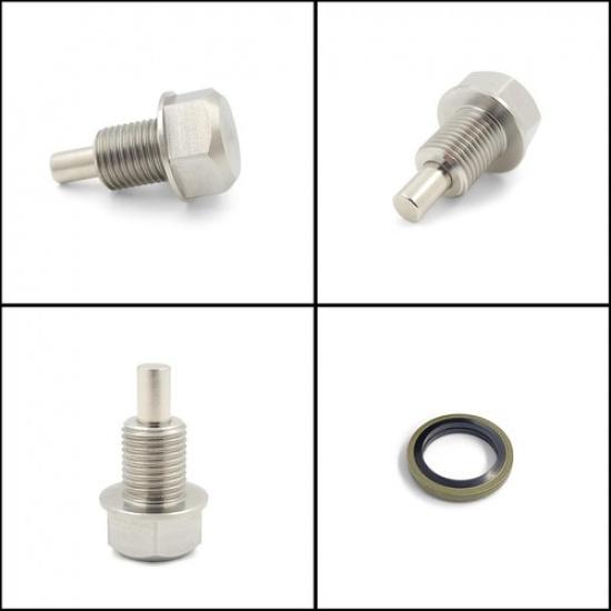 Magnetic Oil Drain Plug/Bolt - Compatible with Engine Pan and Transmission -