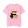 Hot Neutral Style Cool Cat Selfie T Shirt Korean Text Meme Print Short Sleeve O Neck Soft Washable Tops Funny Streetwear Tee Top