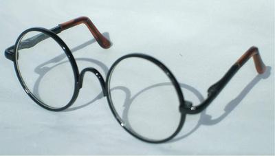 [Kalocac] Blythe Doll 13 Doll Blythe Plush Toy Retro Round Glasses Choice of Stress Reliever Doll Glasses (Black)