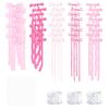 40Pcs Pink Bow Ribbon Festive Atmosphere Decor Striking Festival Ornaments