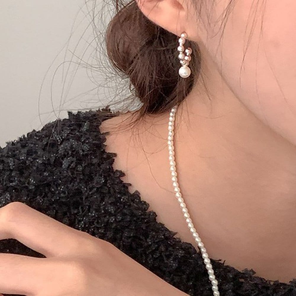 (925 Silver) Dot Pearl Earrings E 198 Silver925 Silver925 Ear Cuff Bracelet