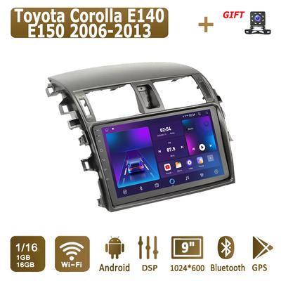 Autorádio s Androidem pro Toyota Corolla E140 E150 2006-2013, multimediální přehrávač, hlavní jednotka, stereo, GPS navigace, BT, WIFI, 1+16GB