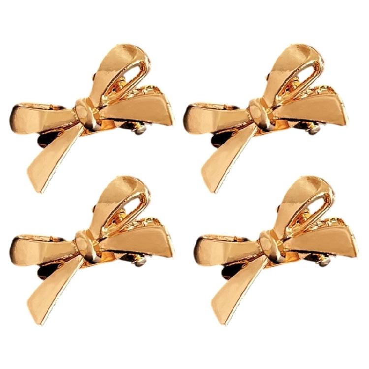 4Pcs Fashion Bows  Hairpins For Side Fringe Plastic Hair Clip Secure Grip Suitable Workout Outdoor Activities Prom Event