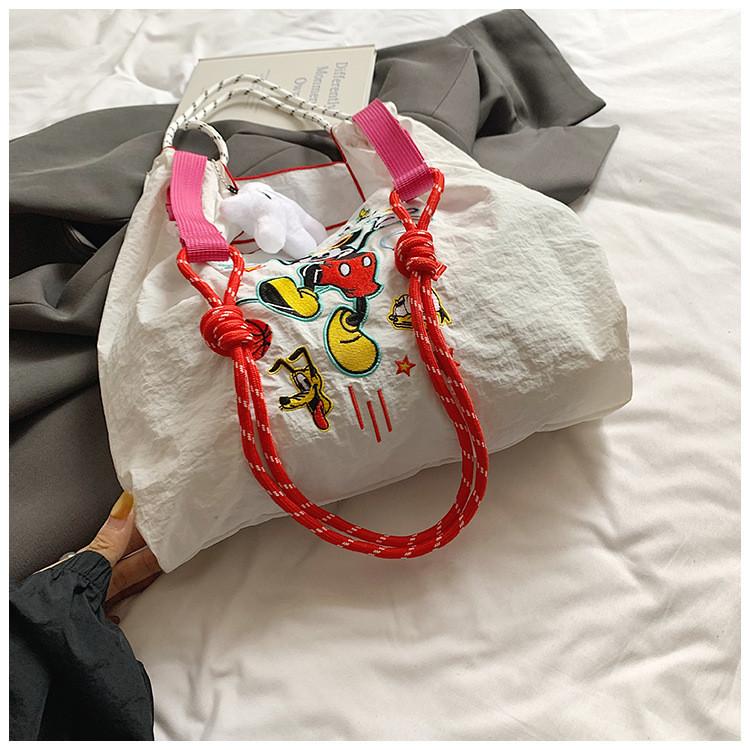Girl Cartoon Mickey Mouse Backpack With Polyester Material For School And Outings