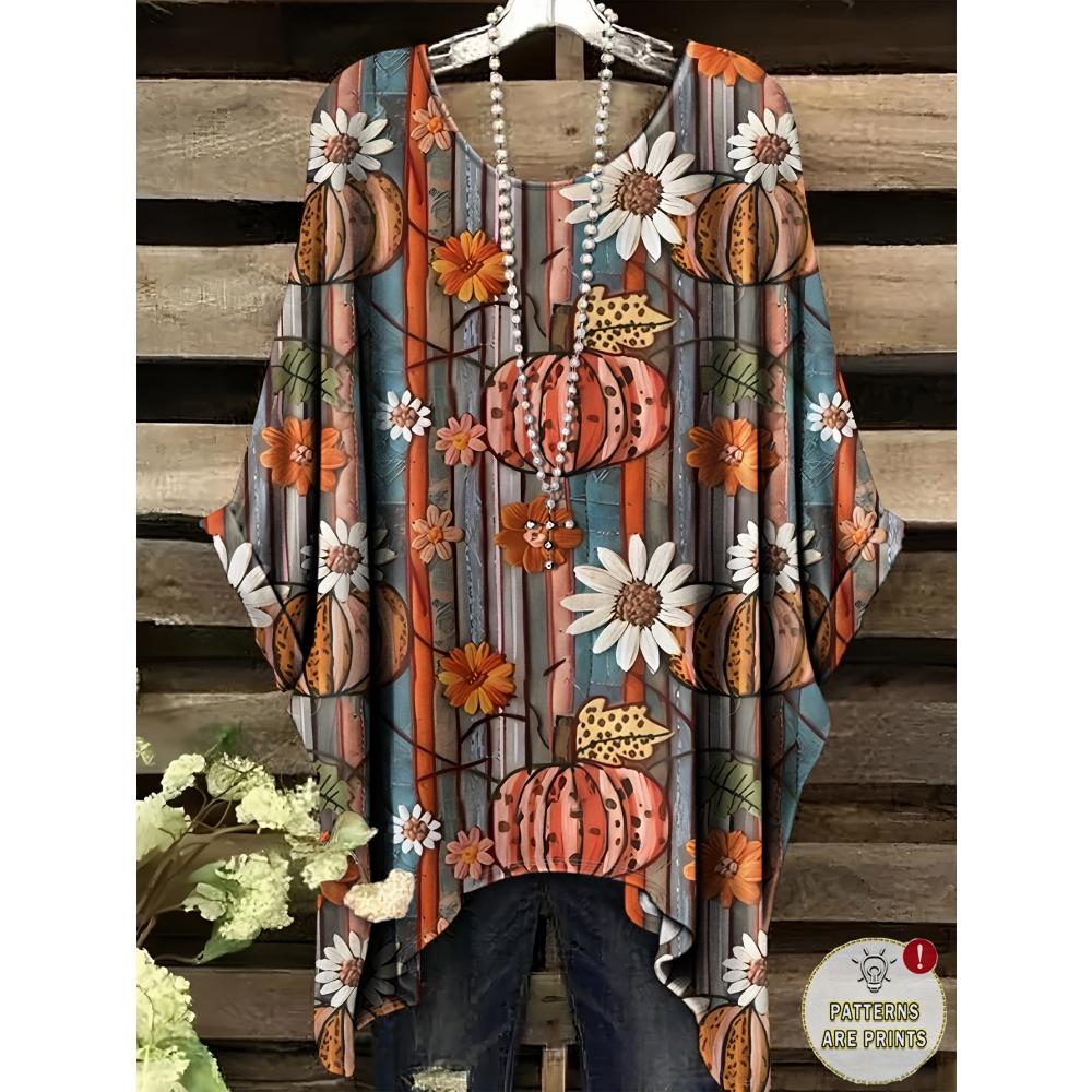 Hallowee Women's T-Shirt Vintage Skull Print Clothes Summer Harajuku Round Neck Casual Loose Short Sleeve Streetwear Clothing