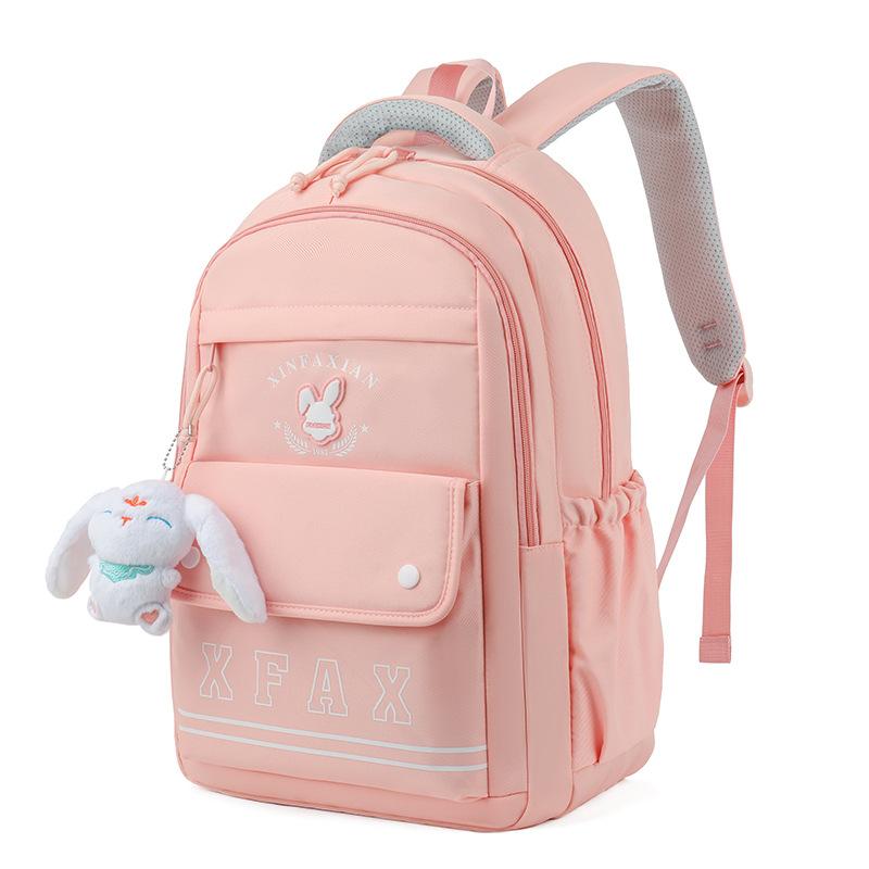 

New large-capacity backpack, male and female college students with the same schoolbag, junior high school and high school students travel computer рожевий