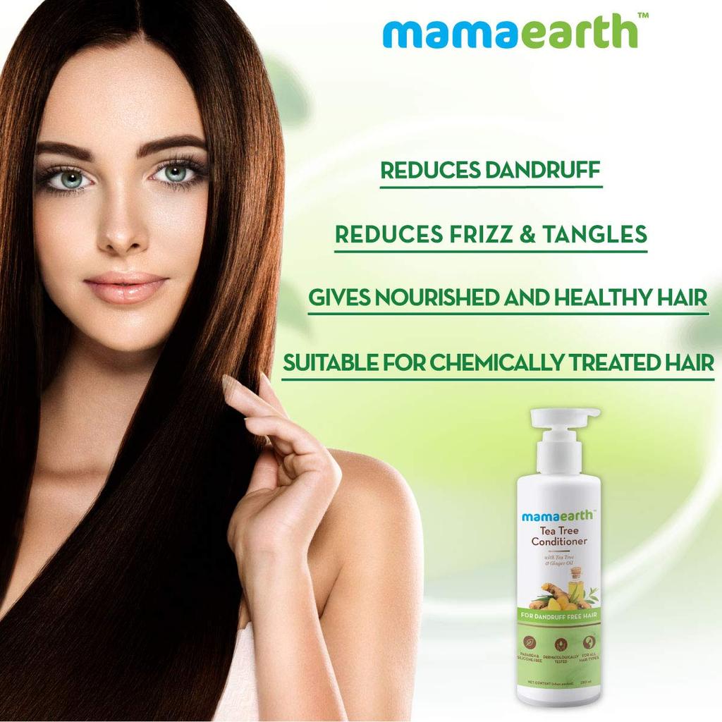 Mamaearth Anti Dandruff Conditioner 250 Ml Pack of 1 For Healthy, Shiny, Itch-Free Hair with Tea Tree & Ginger Oil