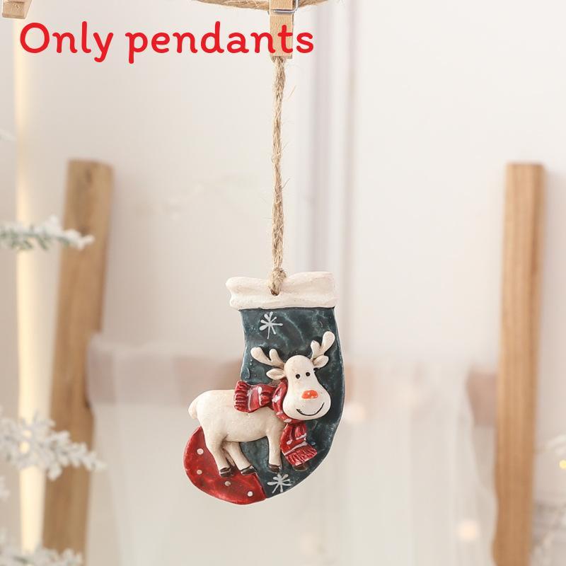Christmas Holiday Tree Ornaments With Resin Santas Snowmen And Classic Festive Figures