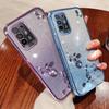 KADEM For Oppo A95 5G/F19 Pro+ 5G/Reno5 Z/A94 5G TPU Anti-scratch Cover Rhinestone Flower Glitter Gradient Phone Case