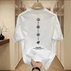 Summer Shortsleeved Tshirt Mens and Womens Version Casual and Versatile Loose Roundneck Halfsleeve Top