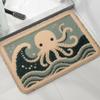 Sea Pattern Shower Room Small Carpet Bathroom Mat Absorbent Foot Pad Bathtub Mat Home Decoration Mat Machine Washable