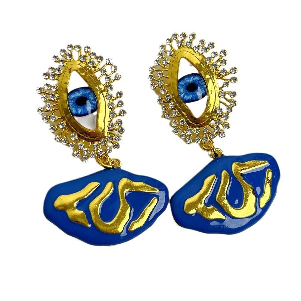 Pearl Eyes of Demon Stud Earring Exaggerated Women Stud Earrings Devil's Eye Earrings  Holiday