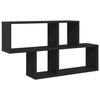 VidaXL Wall Shelf Black 100x20x53 Cm Engineered Wood, Floating Shelf, Wall Display Shelf, Panel 848018