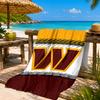 Washington Commanders Map Beach Towel, Quick-drying, Easy to Care for, Suitable for Both Fitness and Beach Vacations,Sports Essential