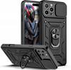 Case for iPhone 16 Pro Max ARMOR SLIDE RING REINFORCED BACK + 9H GLASS