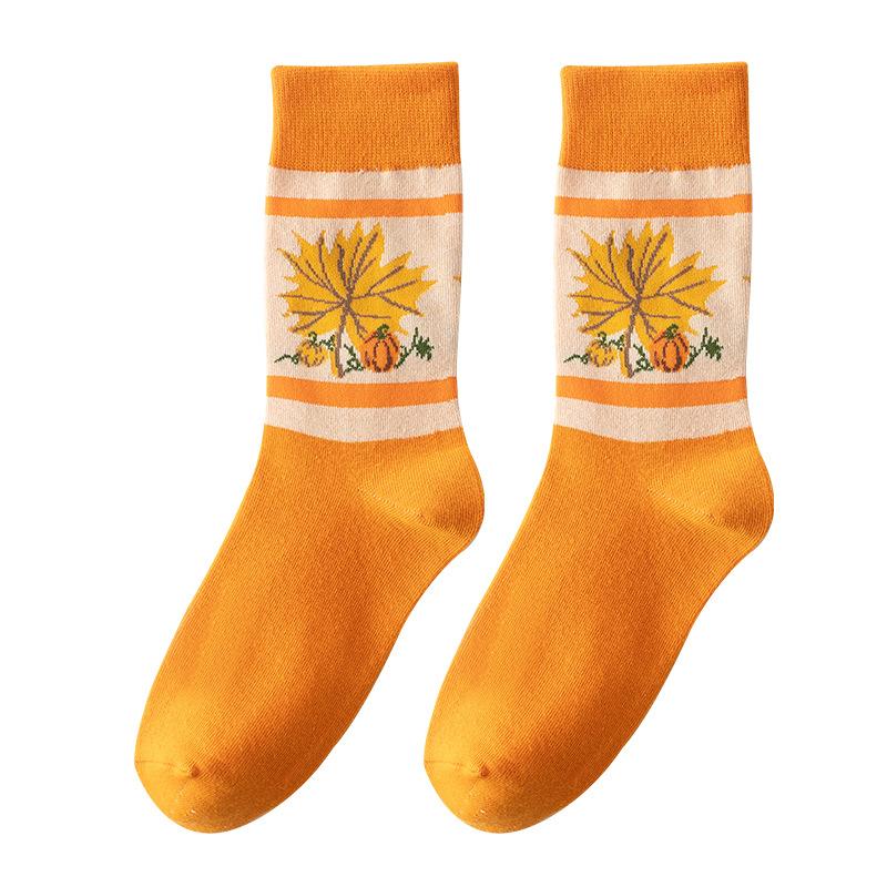Ladies Spring and Autumn Street Fashion In The Tube Cotton Socks