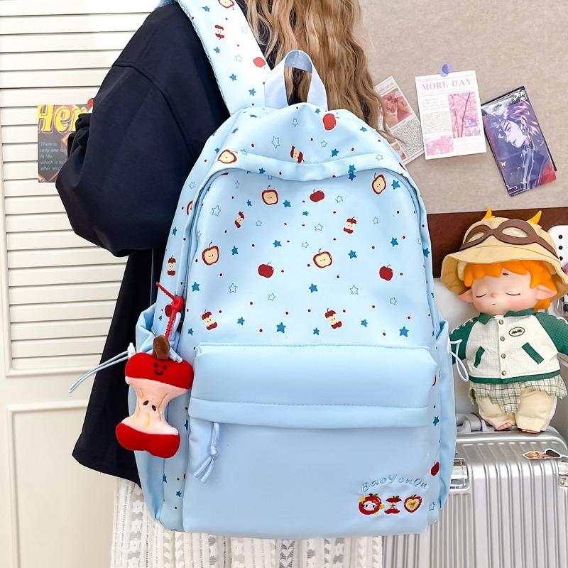 Spring New Schoolbag Korean Ins High Value Primary and Secondary School Students Light Backpack Fresh and Sweet Soft Girl Backpack