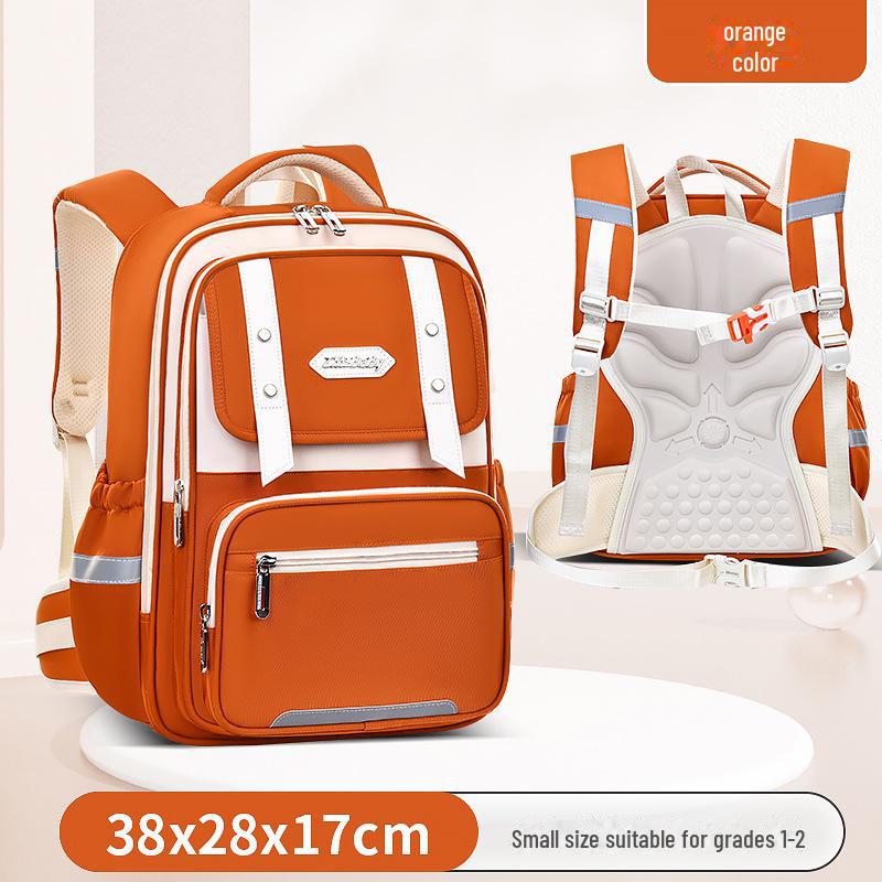 

Модний рюкзак Sesame Baby у британському стилі з поясним захистом для хлопчиків і дівчаток 1-6 класів Trumpet помаранчевий