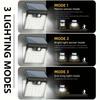 2PCS 72LED Solar Lights with PIR Motion Sensor Waterproof 3 Modes Outdoor Solar Wall Lamp for Patio Garden Security Street Lamp