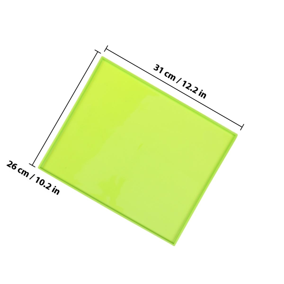 

Pet Feeding Mat Silicone Waterproof Dog Cat Food Pad Non-Stick Raised Edge Washable Dishwasher Safe Cold Resistant Coffee Color зелёный