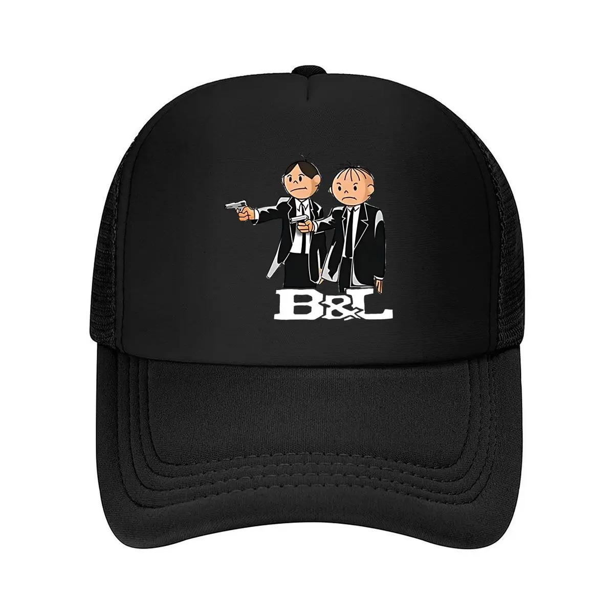 

B&L Pair Cartoon - Styled, Gangster - Themed Graphic Art Repeat Mesh Baseball Cap One Size